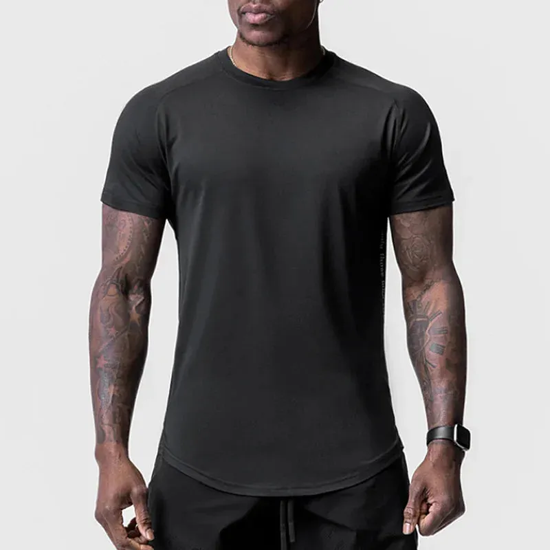 Men's Quick Dry T-Shirt - Summer Running Sport Breathable Short Tee, Casual Shirt, Gym Fitness Bodybuilding Workout Clothing