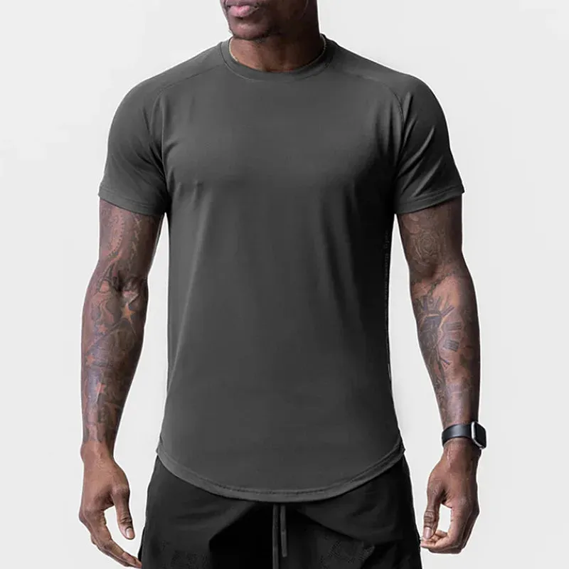Men's Quick Dry T-Shirt - Summer Running Sport Breathable Short Tee, Casual Shirt, Gym Fitness Bodybuilding Workout Clothing
