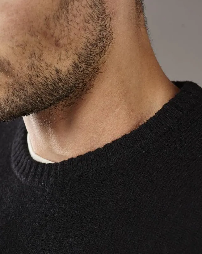 Merino Sea Crew Black