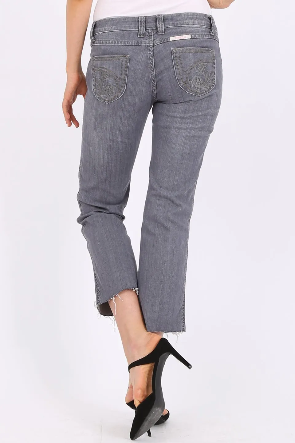 MISS PINKI River cropped jeans in grey