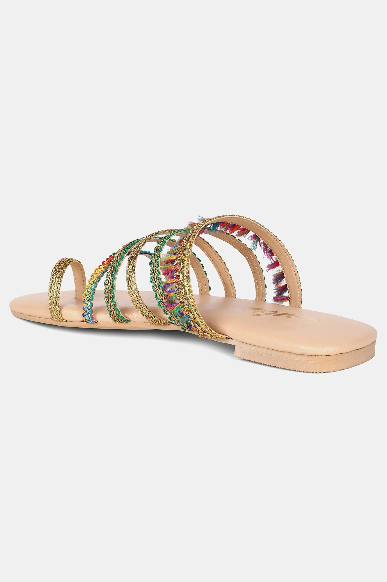 Multi Square Toe Textured Flat - ZDorris