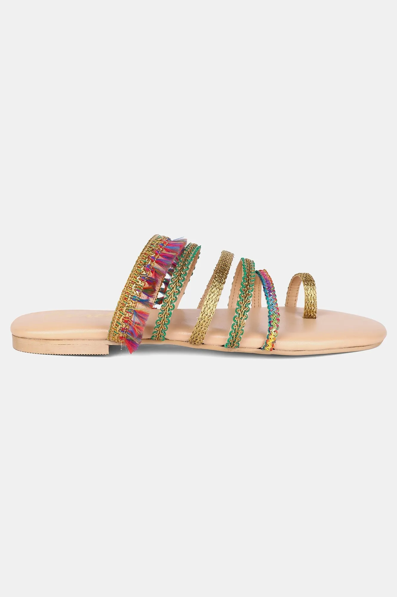 Multi Square Toe Textured Flat - ZDorris