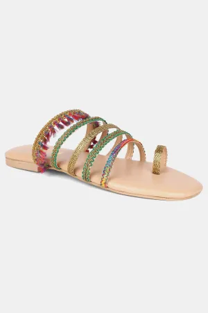 Multi Square Toe Textured Flat - ZDorris