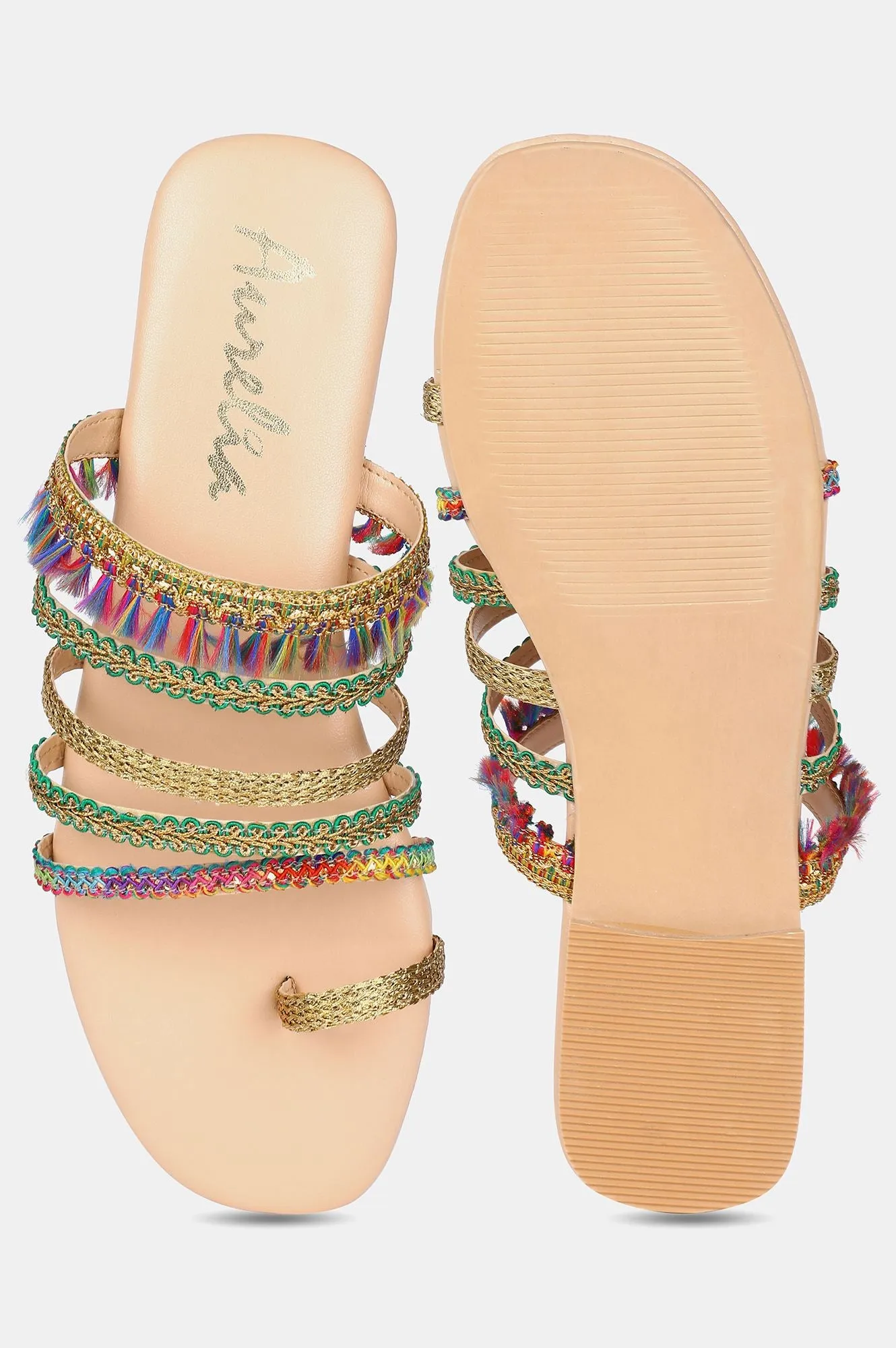 Multi Square Toe Textured Flat - ZDorris