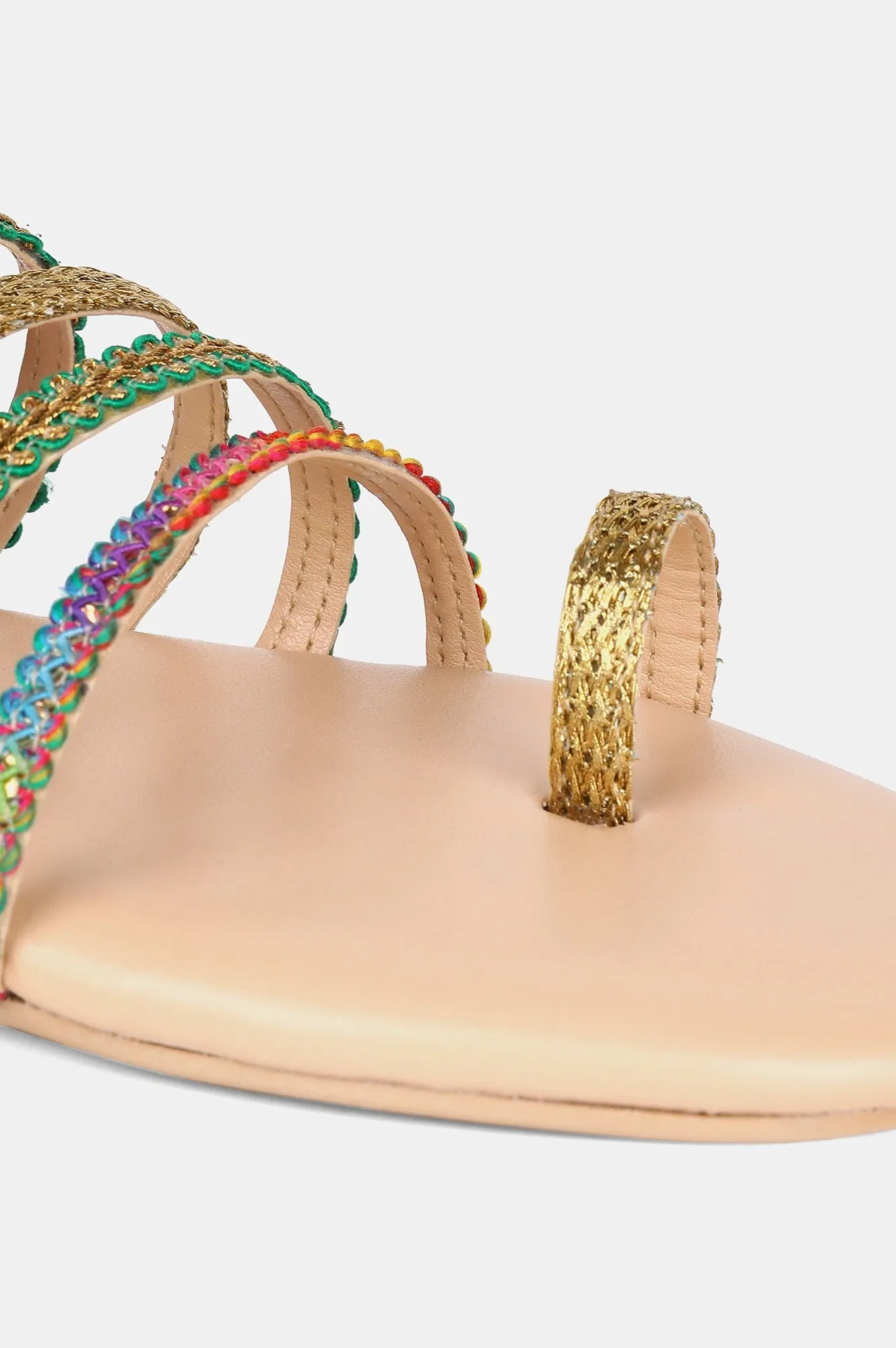 Multi Square Toe Textured Flat - ZDorris