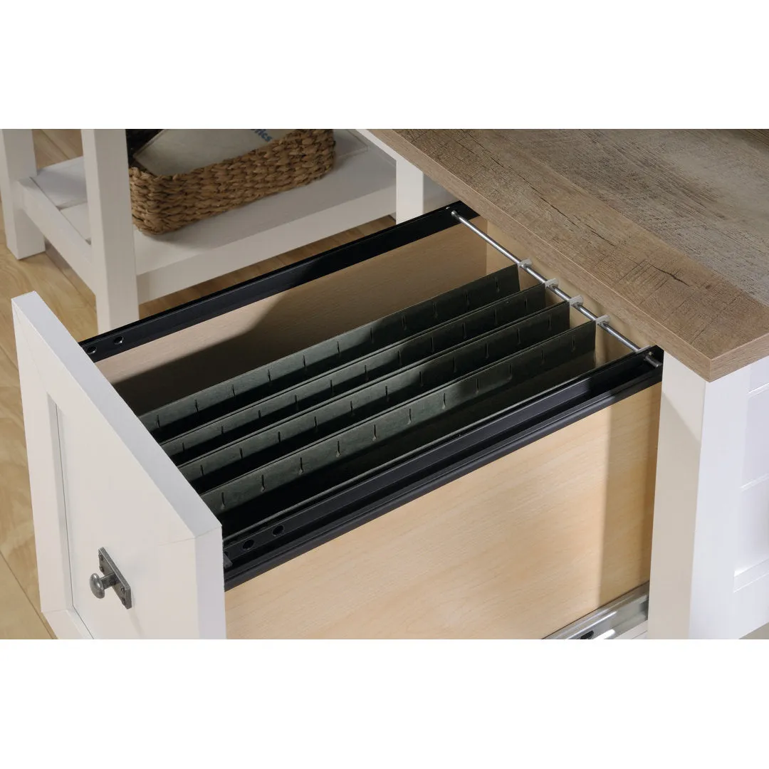 Myrasol Desk Highland Dunes Color: Lintel Oak/Soft White