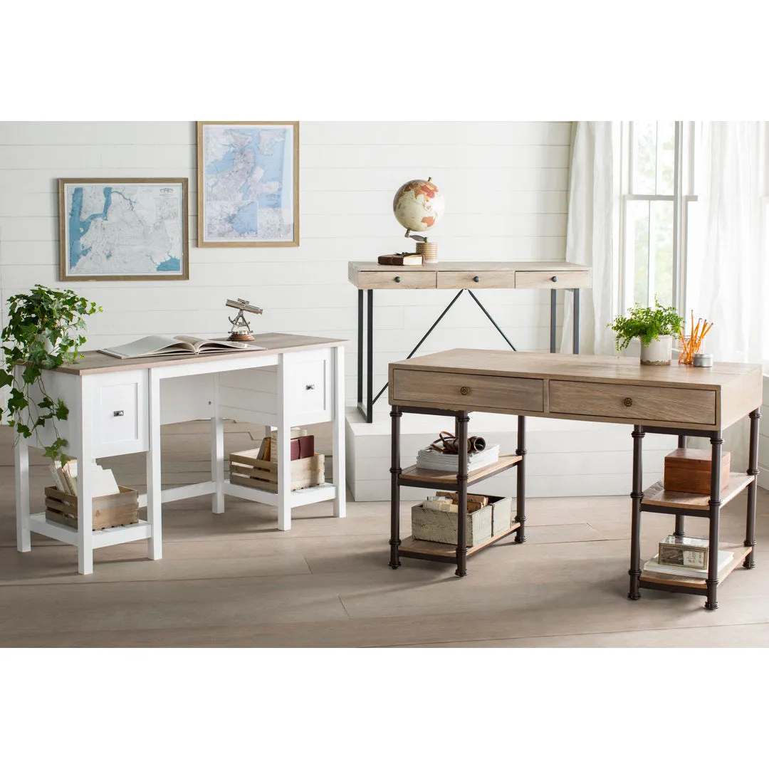 Myrasol Desk Highland Dunes Color: Lintel Oak/Soft White