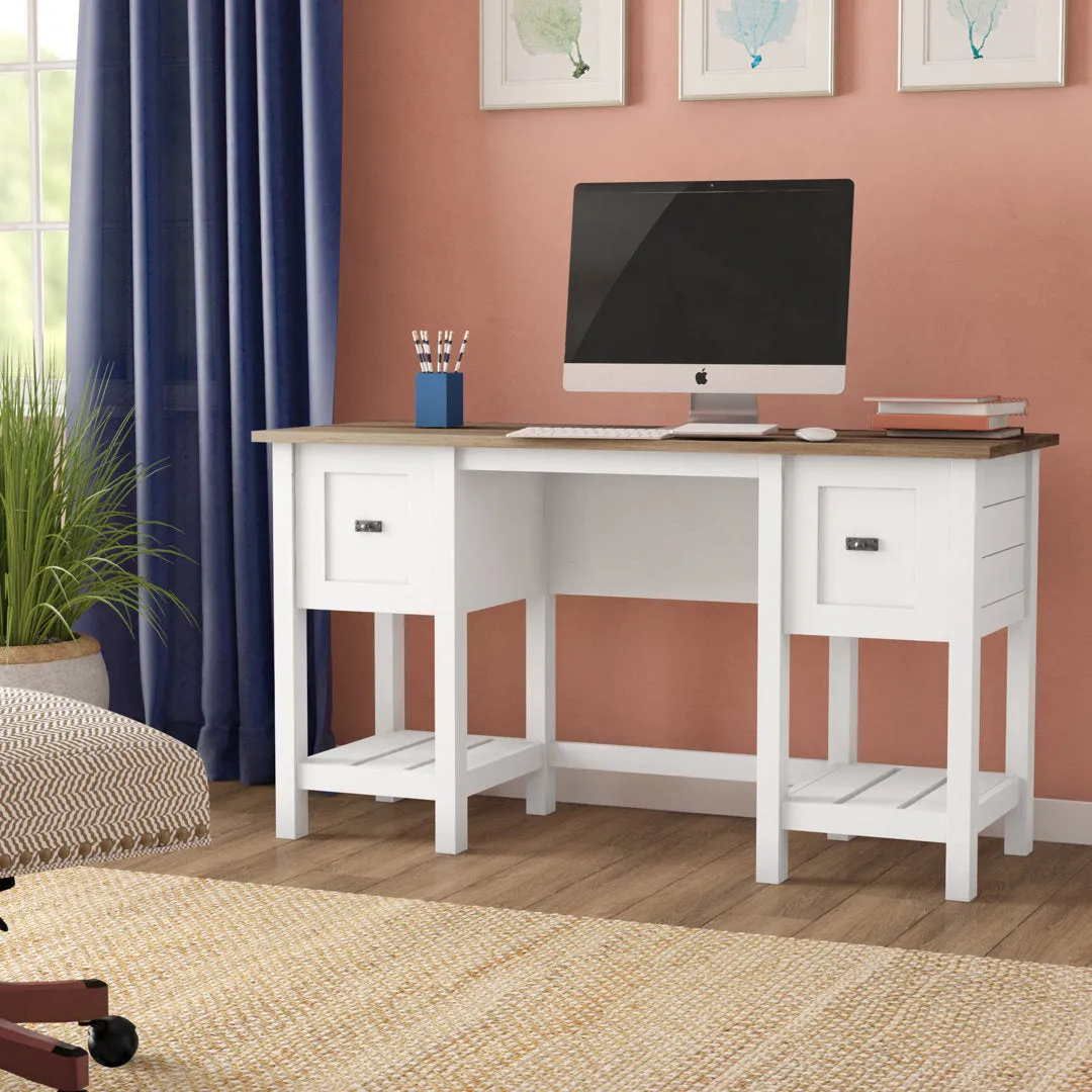 Myrasol Desk Highland Dunes Color: Lintel Oak/Soft White