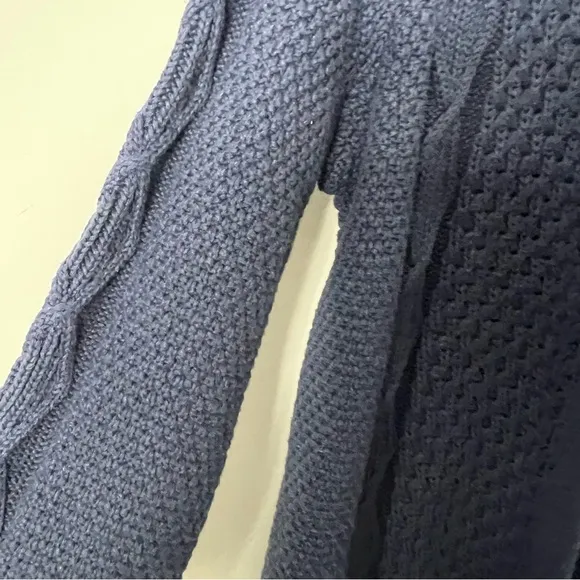 NEW $129 L.L. Bean Signature Combed Cotton Long Cardigan Sweater Cable Fisherman