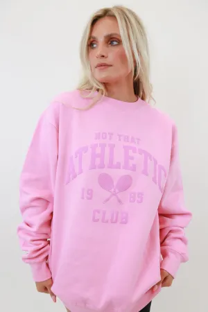 Not That Athletic Club™ Oversized Crewneck - Pink