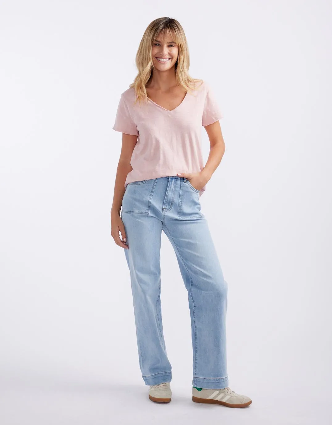Original V Neck T-Shirt - Dusty Rose