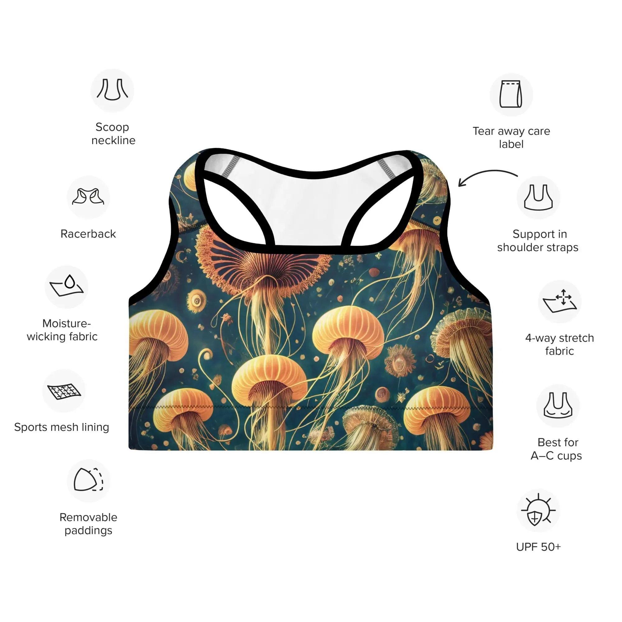 Padded Sports Bra - Eldritch Ballet