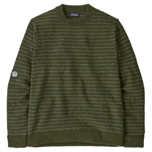 Patagonia Men's Recycled Wool-Blend Sweater - Fisherman Stitch/Pine Needle Green