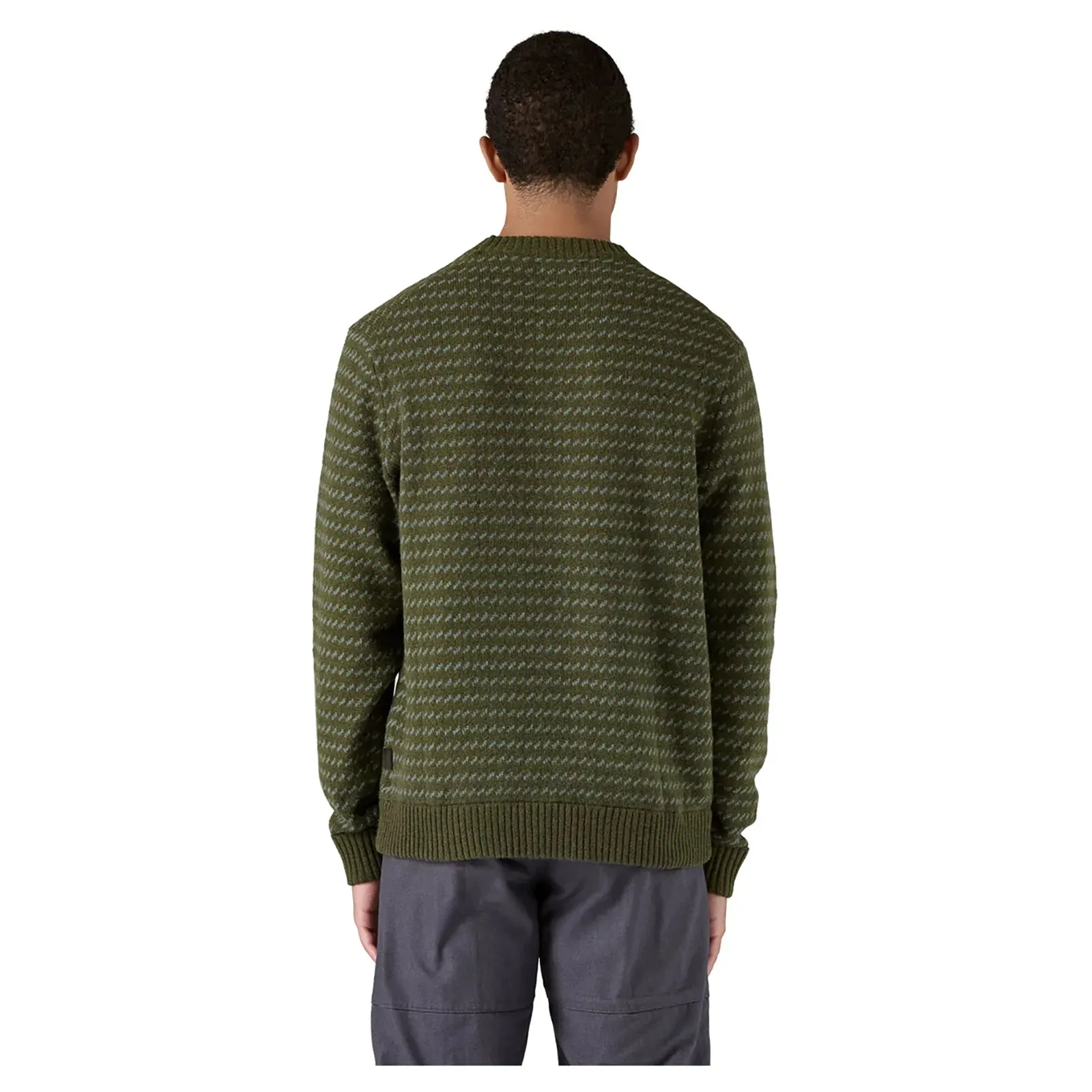 Patagonia Men's Recycled Wool-Blend Sweater - Fisherman Stitch/Pine Needle Green
