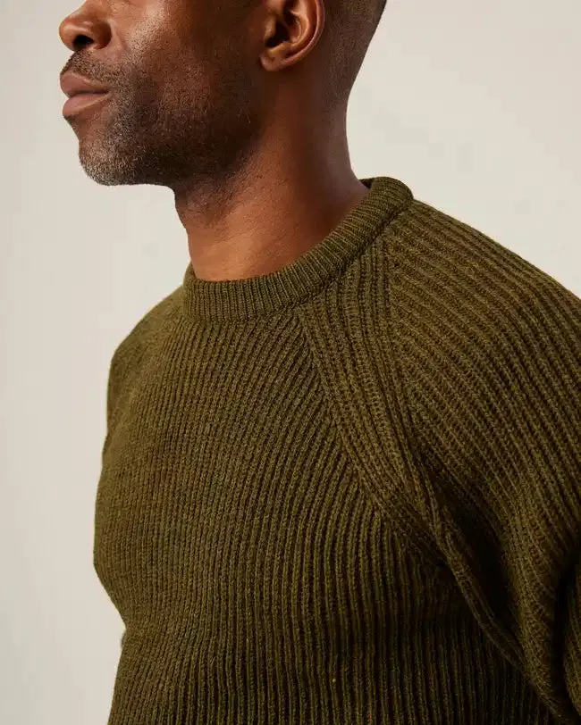 Peregrine Mens Ford fisherman crew - Olive or Oatmeal