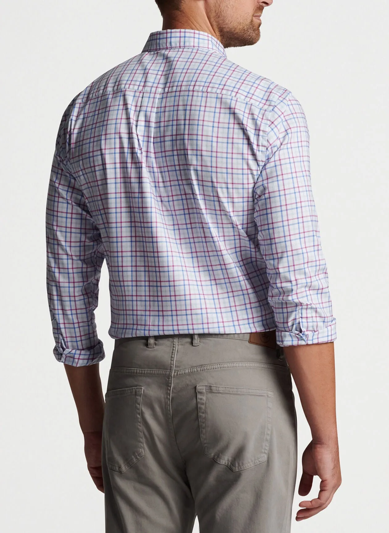 PETER MILLAR NOLAND COTTON STRETCH SPORT SHIRT - MARITIME