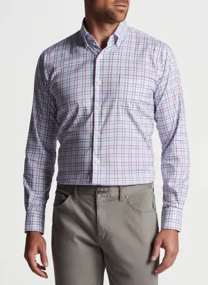 PETER MILLAR NOLAND COTTON STRETCH SPORT SHIRT - MARITIME