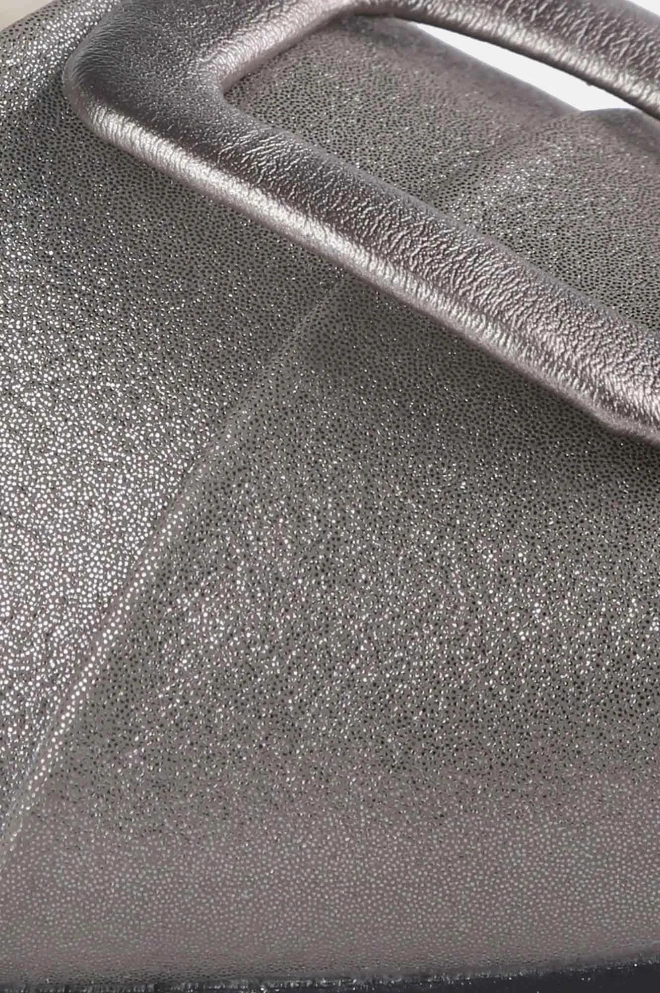 Pewter Pointed Toe Textured Flat - ZTina