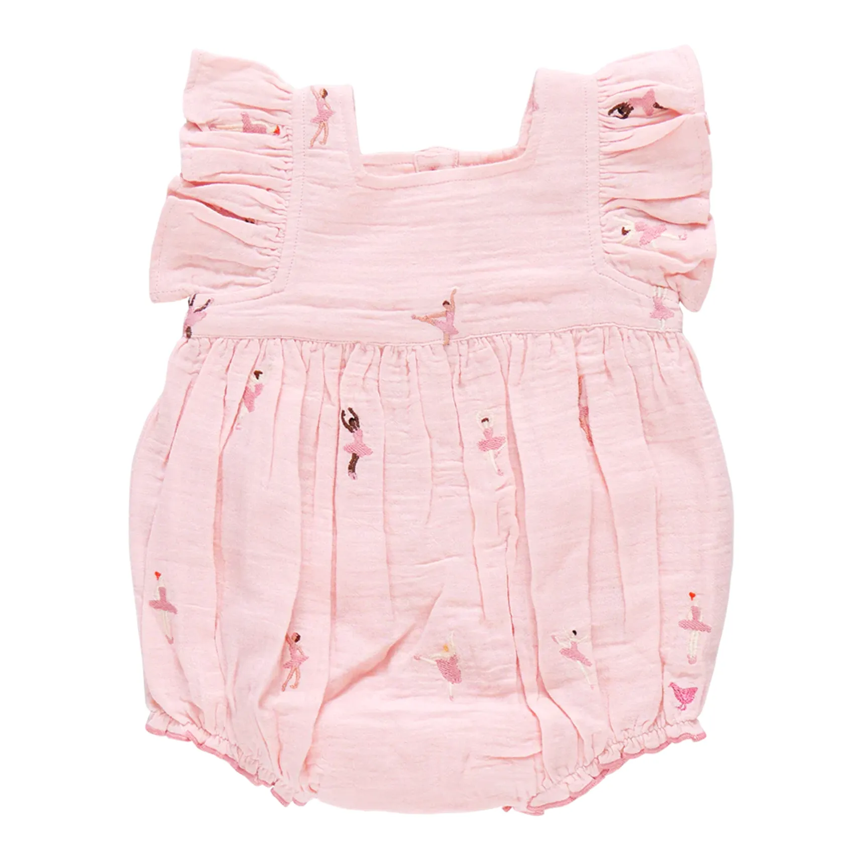 Pink Chicken Elsie Bubble - Ballerina Embroidery