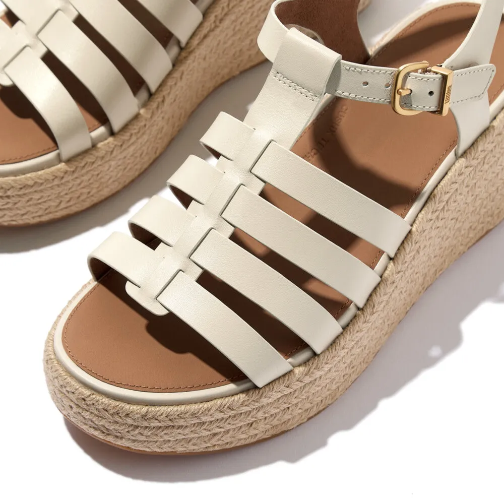 PLATFFORMS Espadrille Leather Fisherman Wedge Sandals