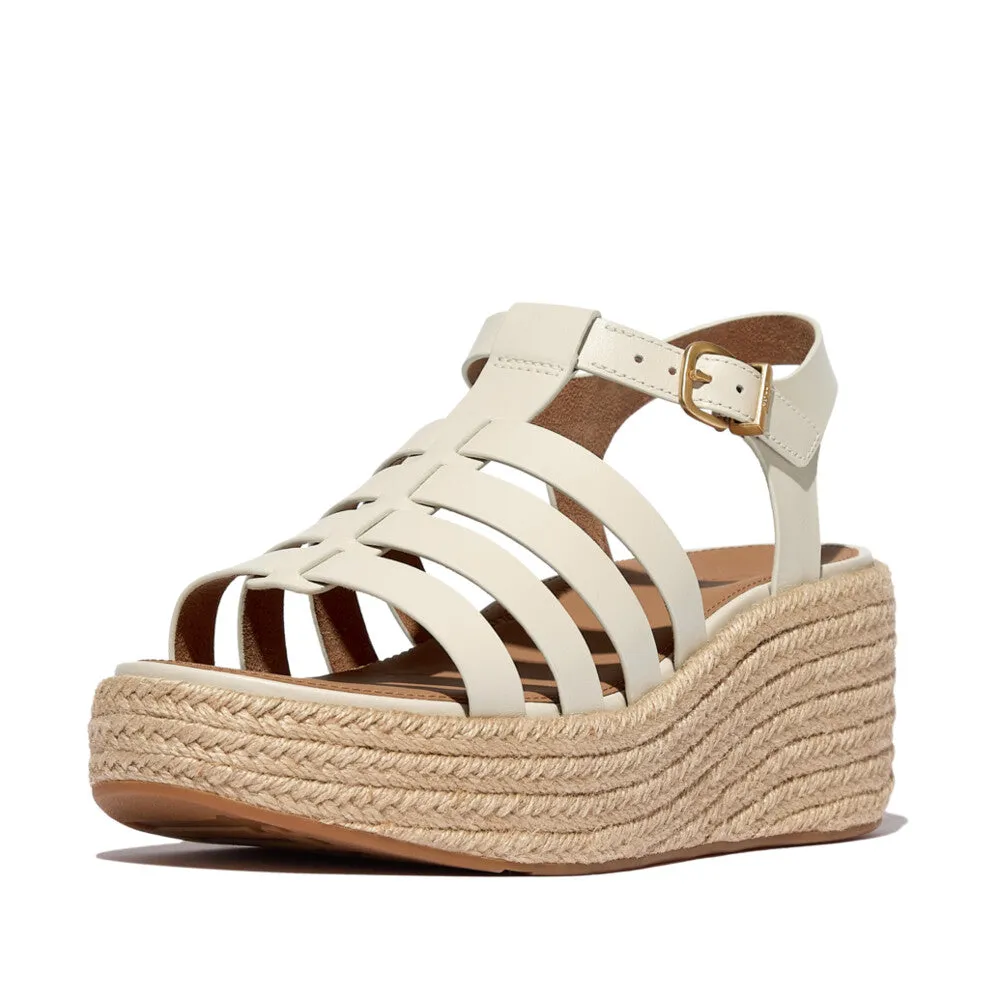 PLATFFORMS Espadrille Leather Fisherman Wedge Sandals