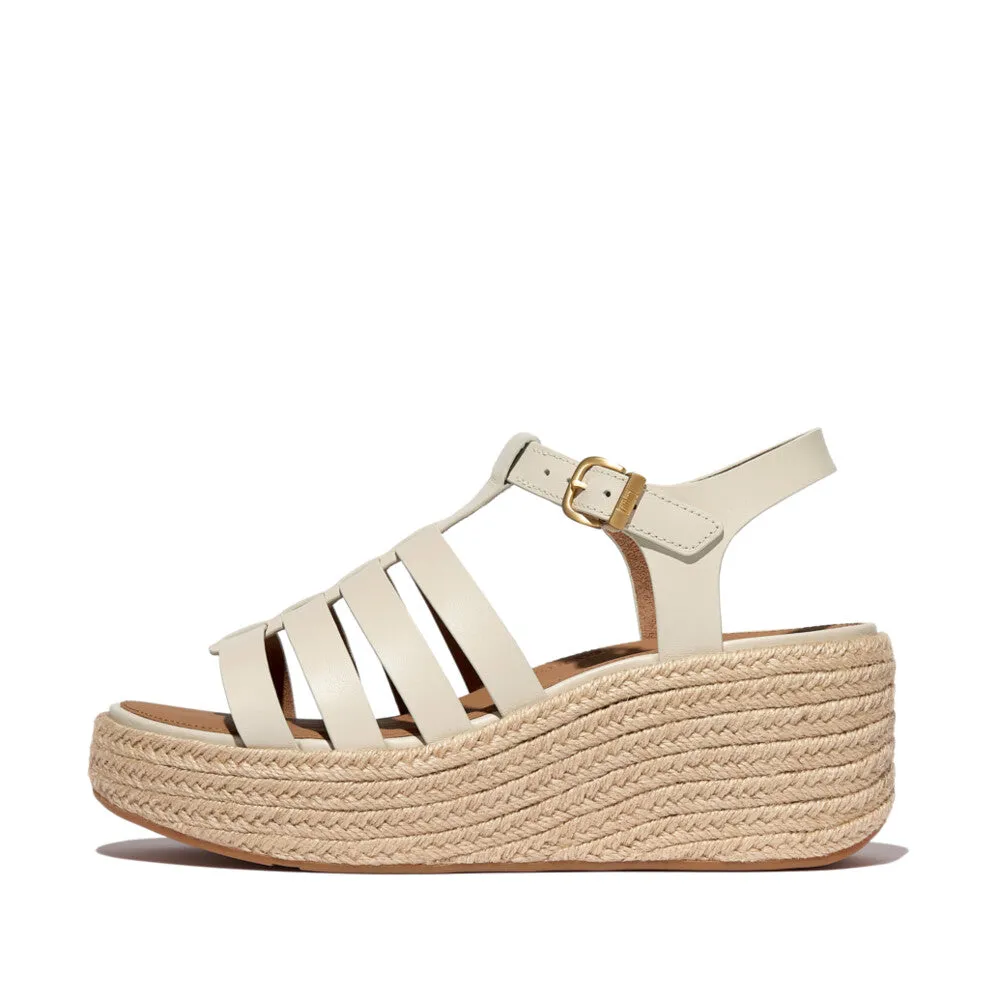 PLATFFORMS Espadrille Leather Fisherman Wedge Sandals