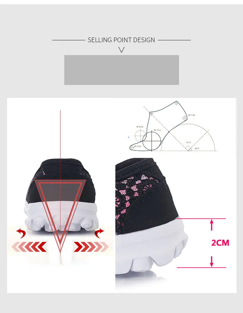 Plus size breathable beanie lace flats for women