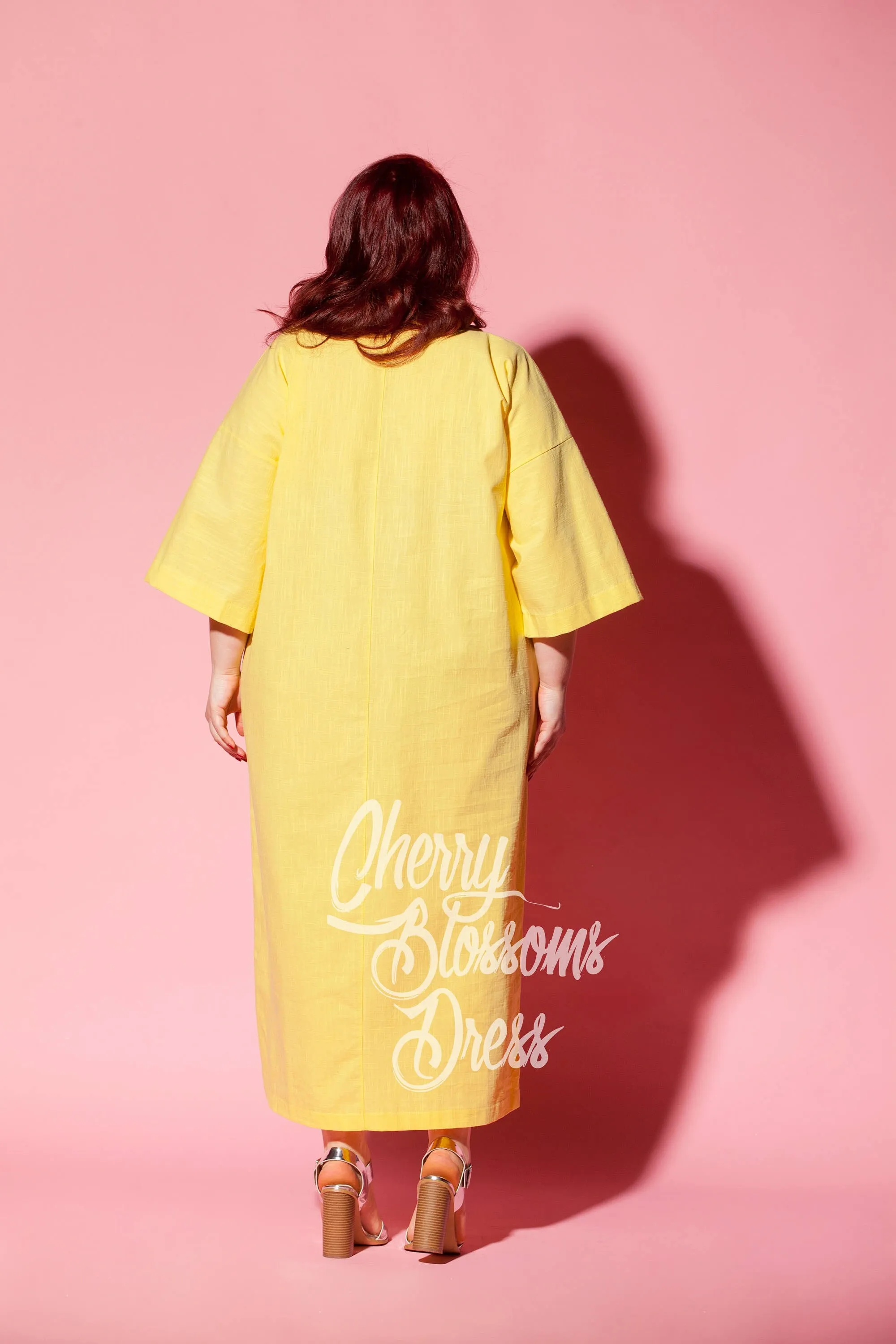 Plus Size Linen Dress, Yellow Linen Dress, Linen Clothing, Linen Kaftan Dress, Plus Size Clothing, Boho Dress, Loose Maxi Dress, Beach