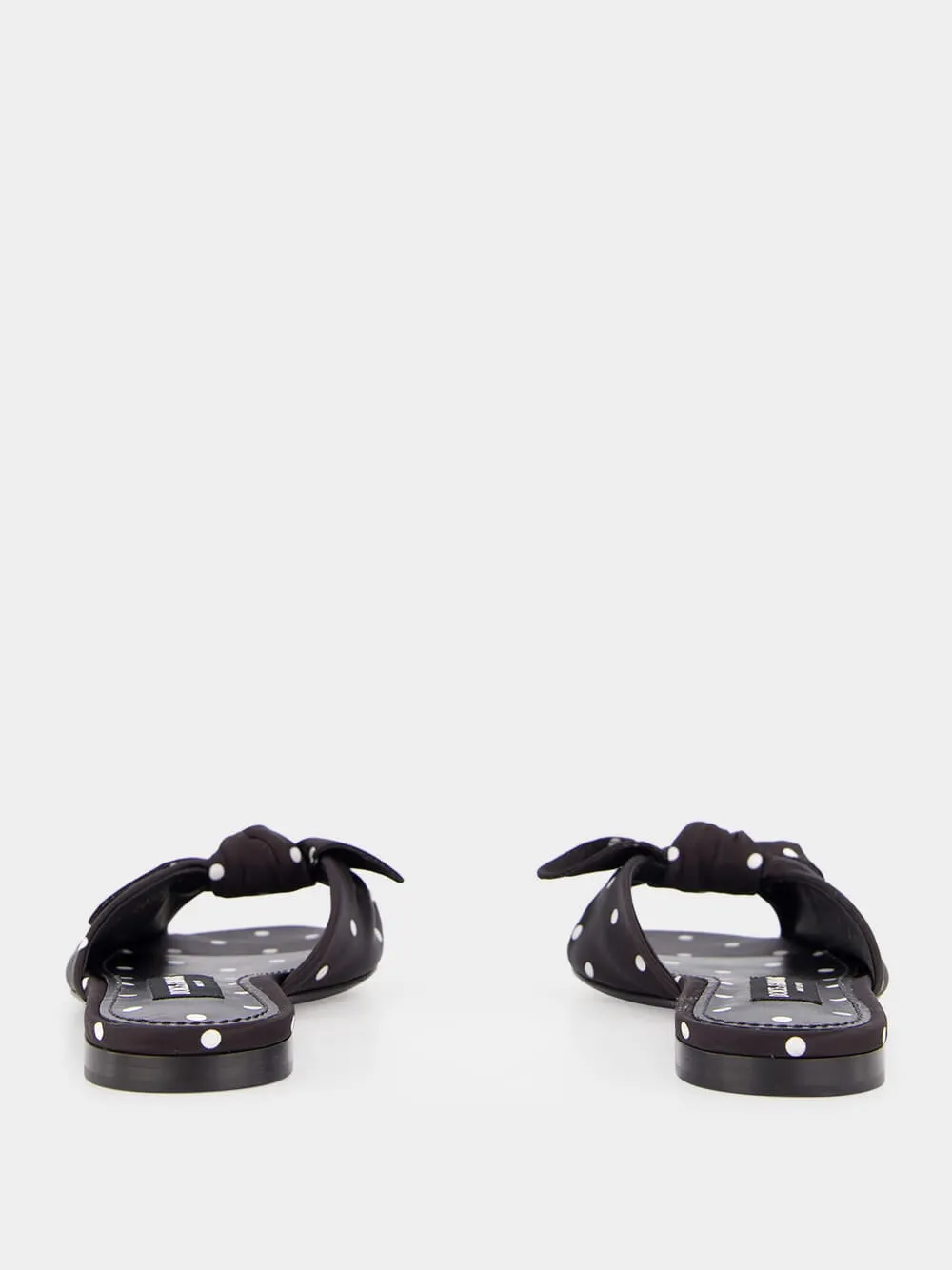 Polka-Dot Printed Satin Sliders