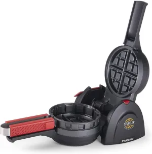 Presto Stuffler Stuffed Waffle Maker makes it easy to use fresh fruits, pie fillings, candy, chocolate, cheese, meats and more to make delicious stuffed waffles in minutes - 03512