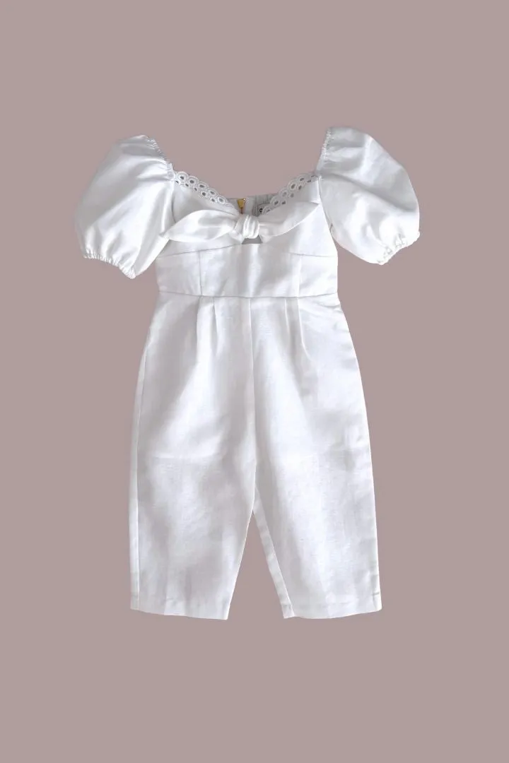 Pretty Please Jumpsuit - Antique White