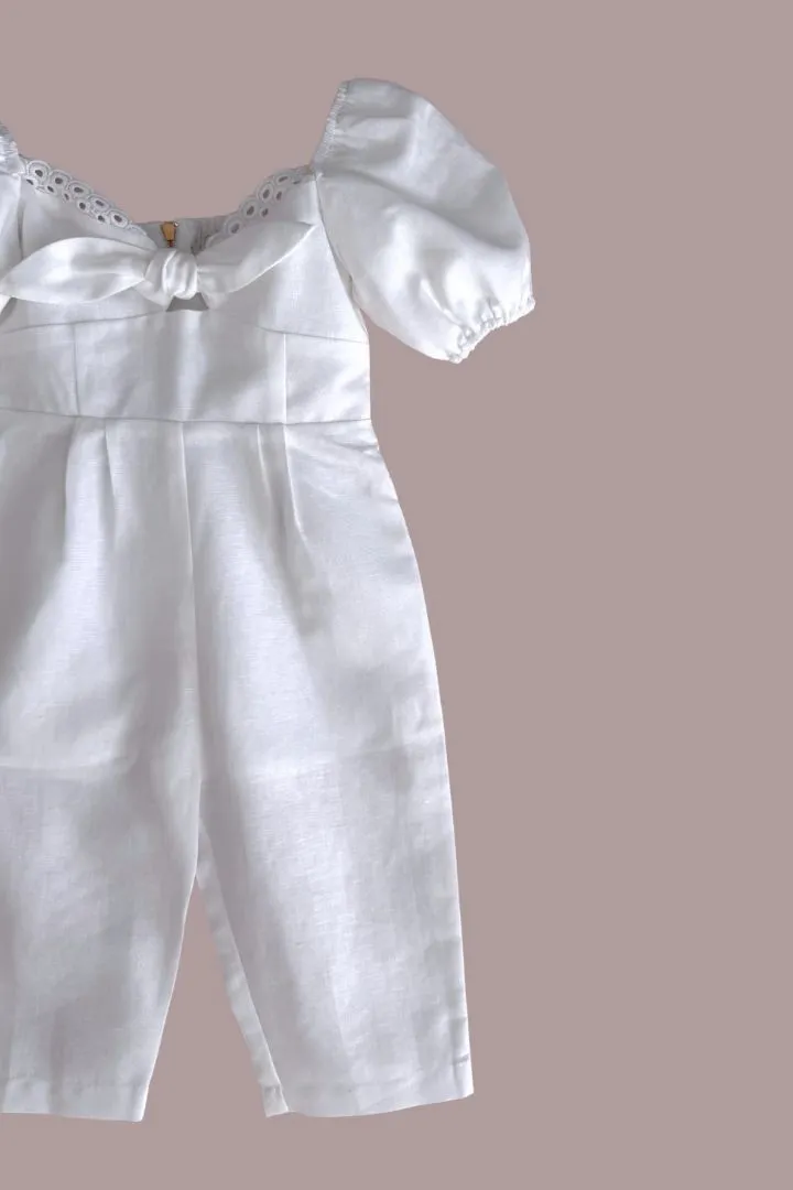Pretty Please Jumpsuit - Antique White