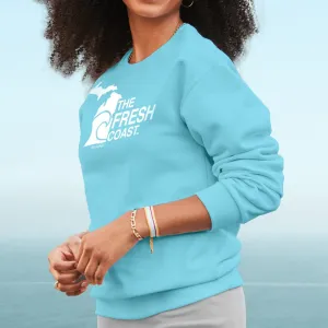 "Fresh Coast" Relaxed Fit Bright Classic Crew Unisex Sweatshirt