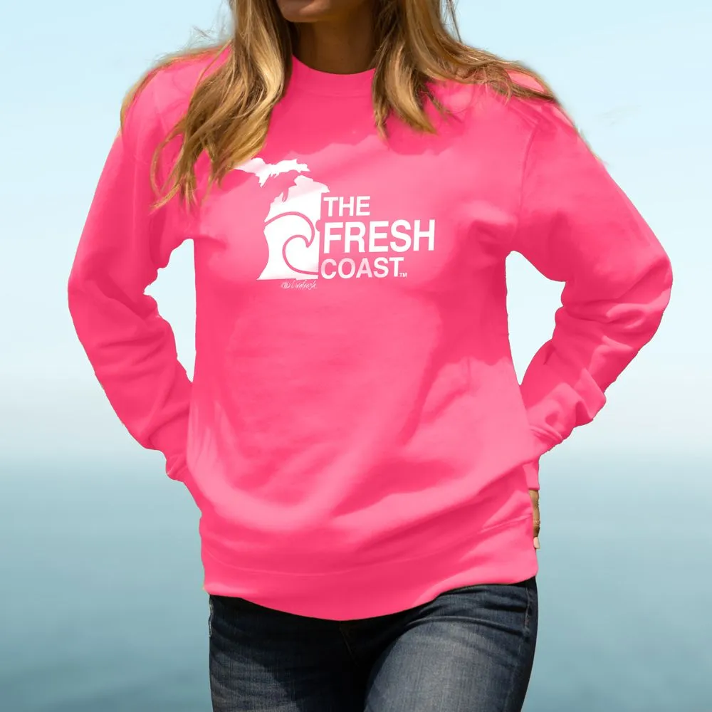 "Fresh Coast" Relaxed Fit Bright Classic Crew Unisex Sweatshirt