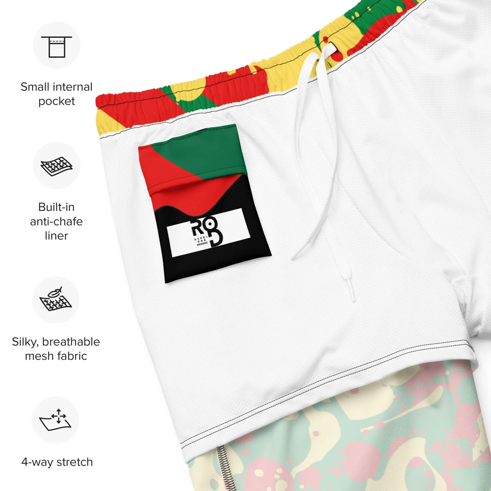 Rasta Splash Swim Trunks