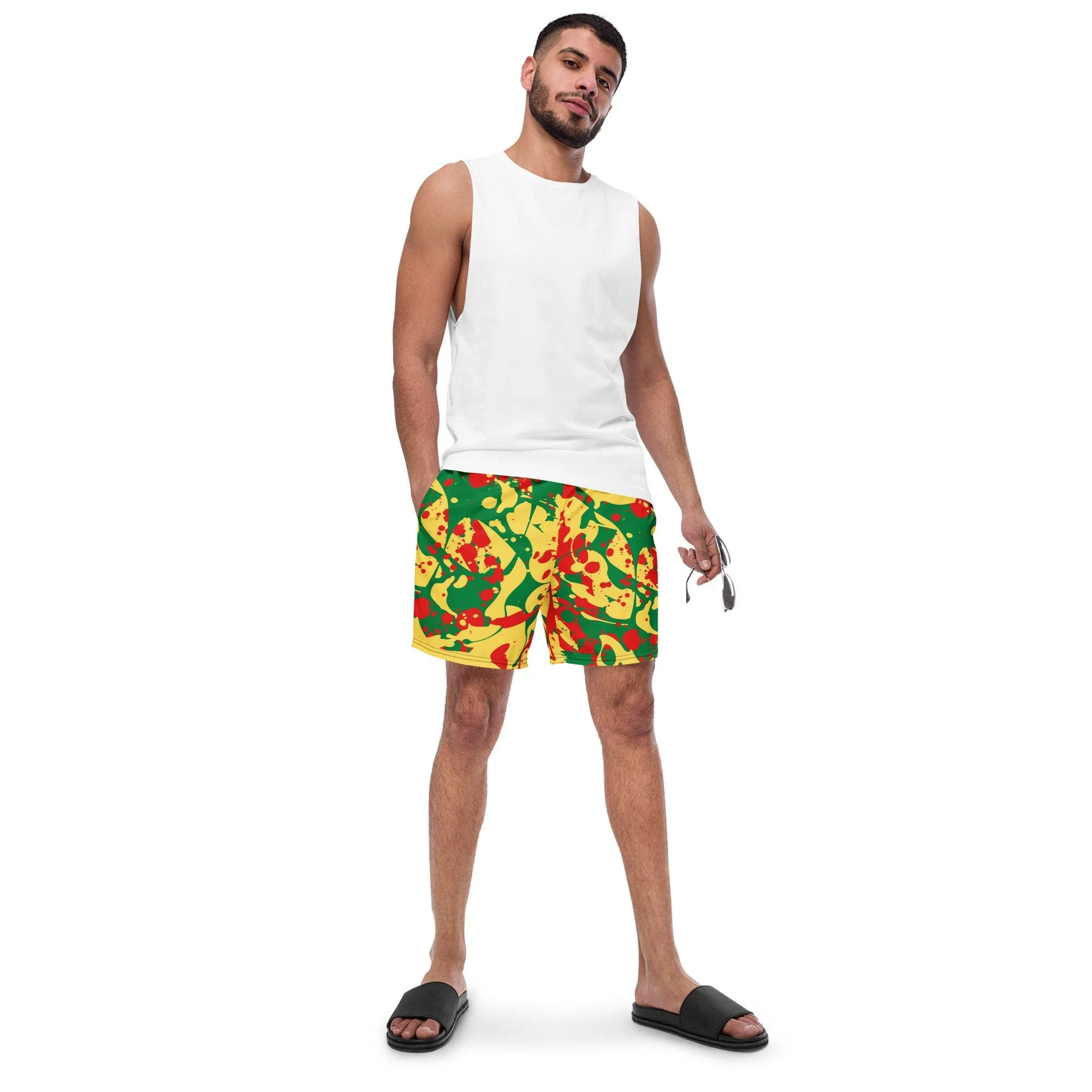Rasta Splash Swim Trunks