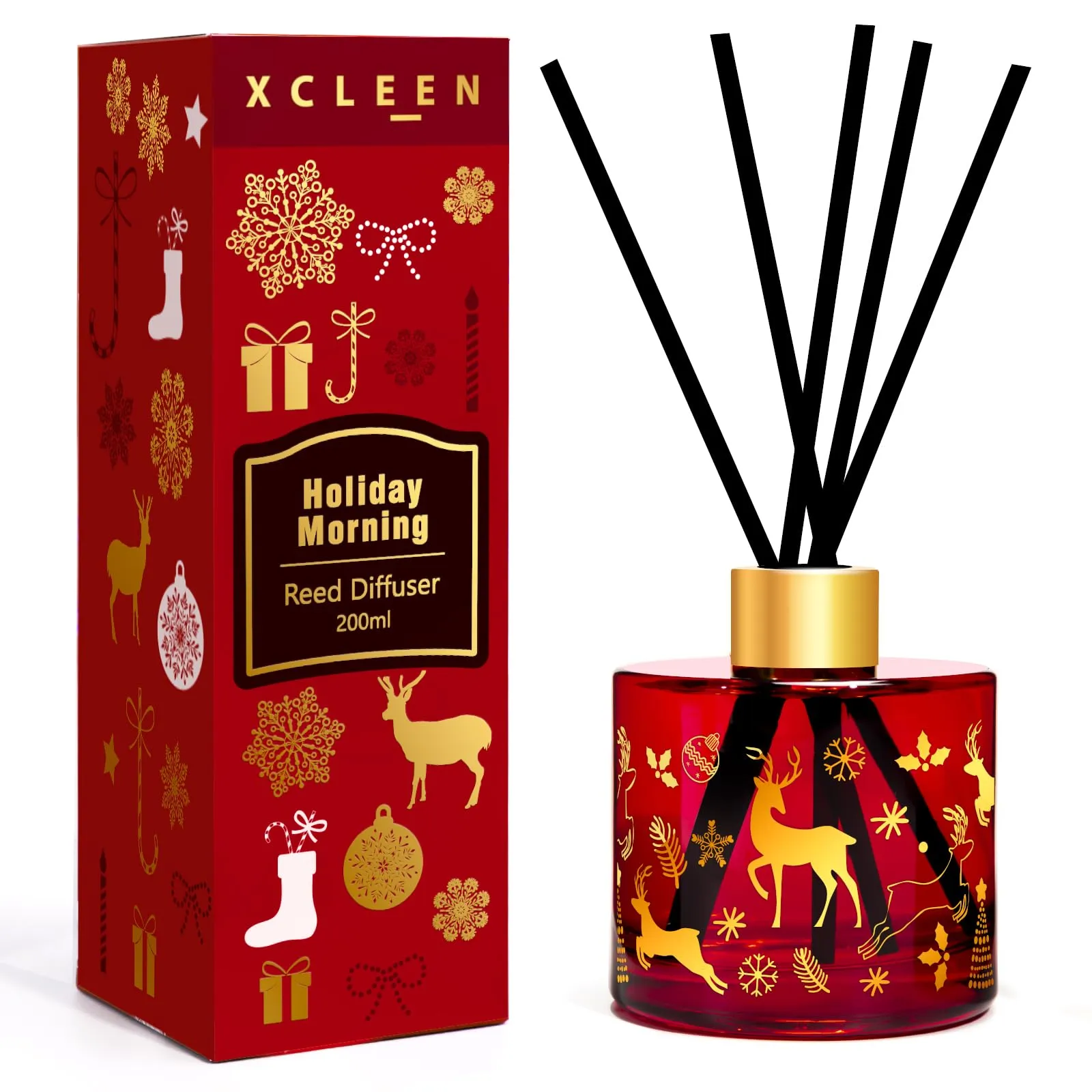 Reed Diffuser Set for Home| 3.7 Oz(110ml) Hawaiian Holiday Fragrance Diffuser | with Mangoes, Pineapples, Peaches & Melons Scented Oil Sticks Diffuser, Air Fresheners for Home, Bathroom