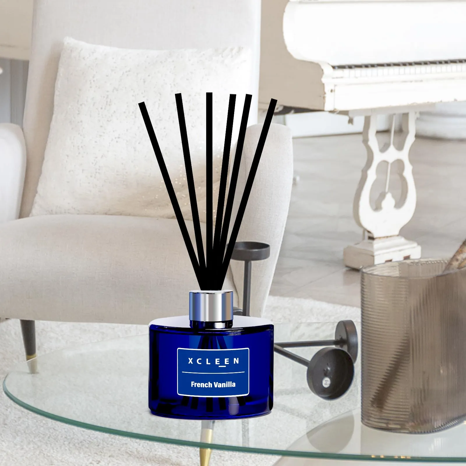 Reed Diffuser Set for Home| 3.7 Oz(110ml) Hawaiian Holiday Fragrance Diffuser | with Mangoes, Pineapples, Peaches & Melons Scented Oil Sticks Diffuser, Air Fresheners for Home, Bathroom