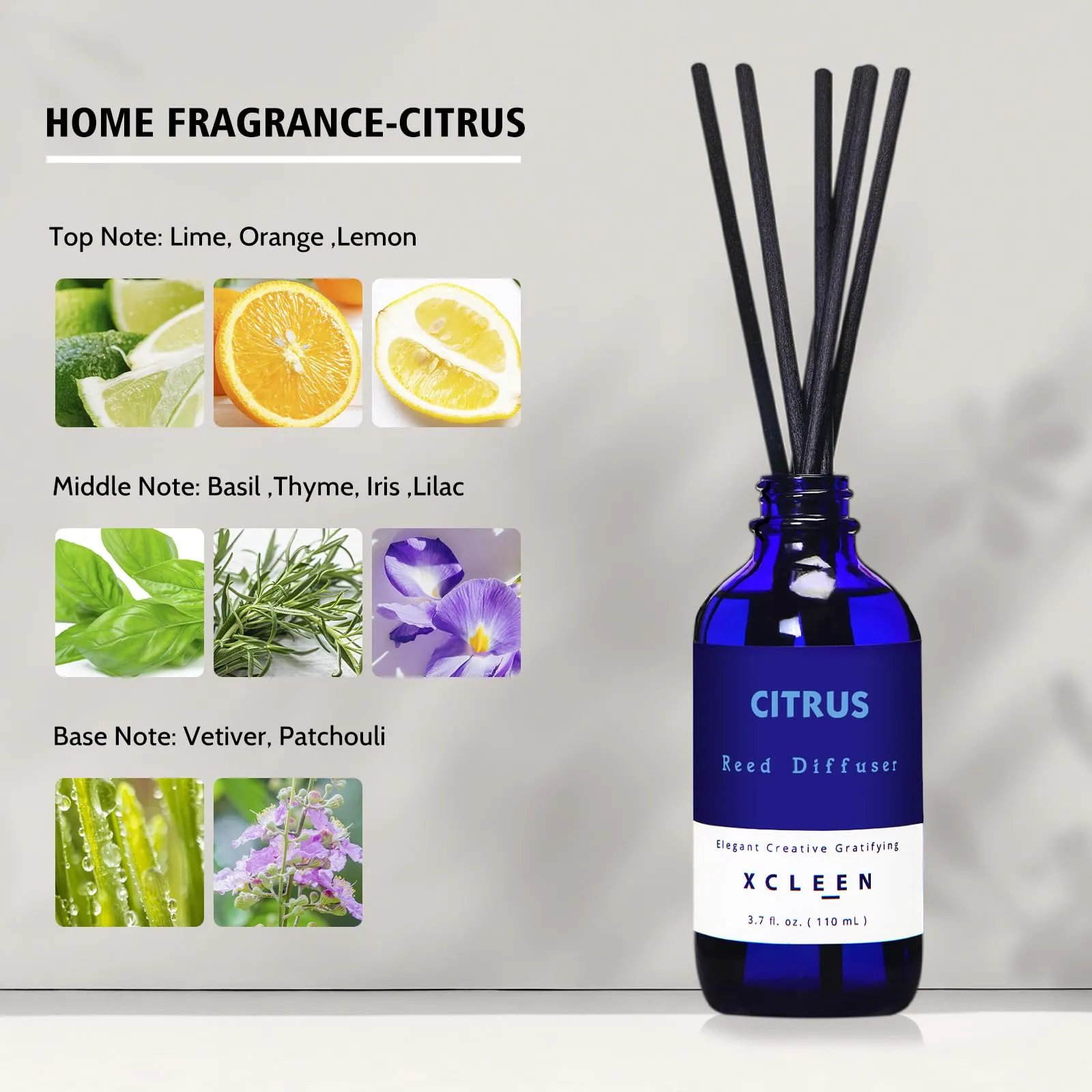Reed Diffuser Set for Home| 3.7 Oz(110ml) Hawaiian Holiday Fragrance Diffuser | with Mangoes, Pineapples, Peaches & Melons Scented Oil Sticks Diffuser, Air Fresheners for Home, Bathroom