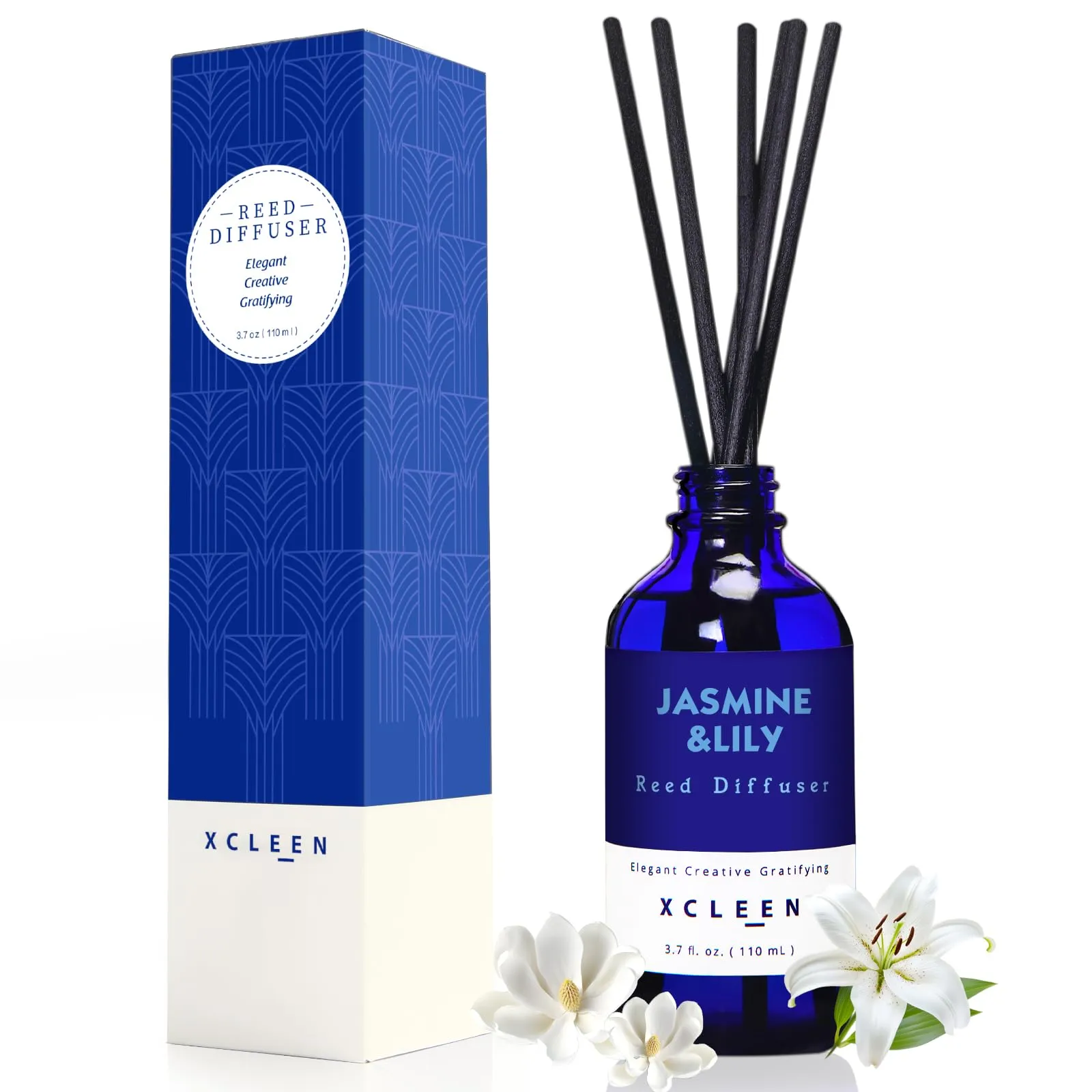 Reed Diffuser Set for Home| 3.7 Oz(110ml) Hawaiian Holiday Fragrance Diffuser | with Mangoes, Pineapples, Peaches & Melons Scented Oil Sticks Diffuser, Air Fresheners for Home, Bathroom