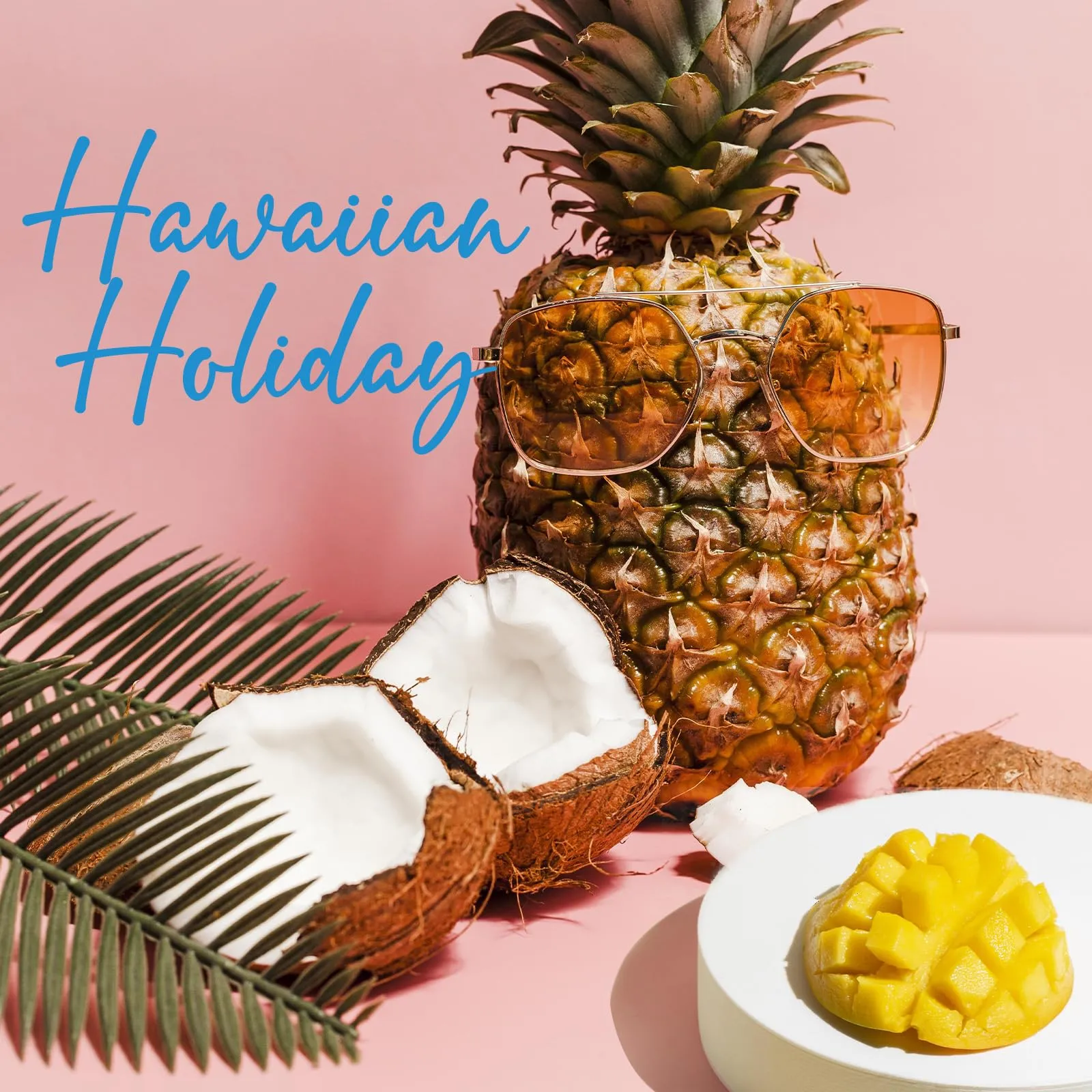 Reed Diffuser Set for Home| 3.7 Oz(110ml) Hawaiian Holiday Fragrance Diffuser | with Mangoes, Pineapples, Peaches & Melons Scented Oil Sticks Diffuser, Air Fresheners for Home, Bathroom