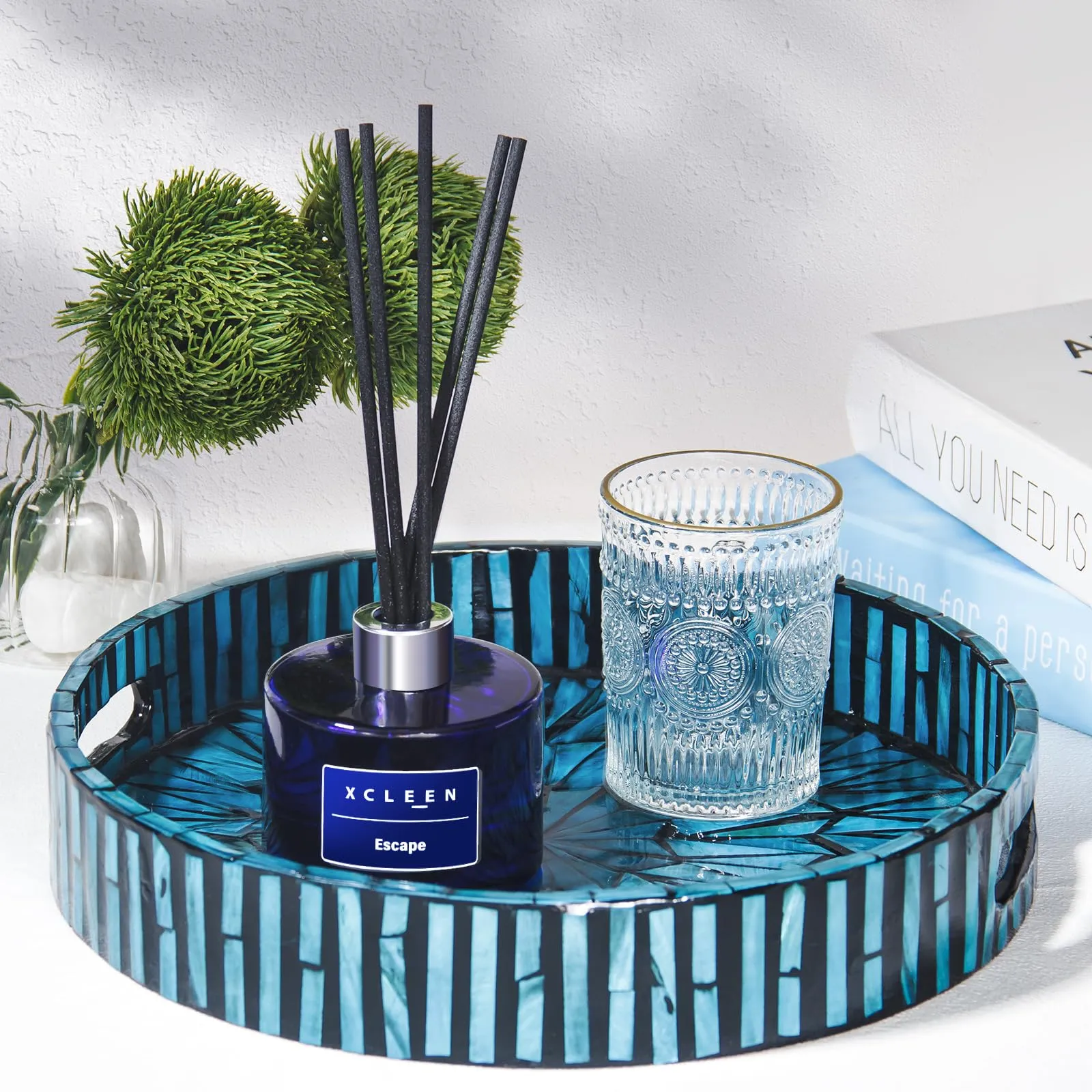 Reed Diffuser Set for Home| 3.7 Oz(110ml) Hawaiian Holiday Fragrance Diffuser | with Mangoes, Pineapples, Peaches & Melons Scented Oil Sticks Diffuser, Air Fresheners for Home, Bathroom