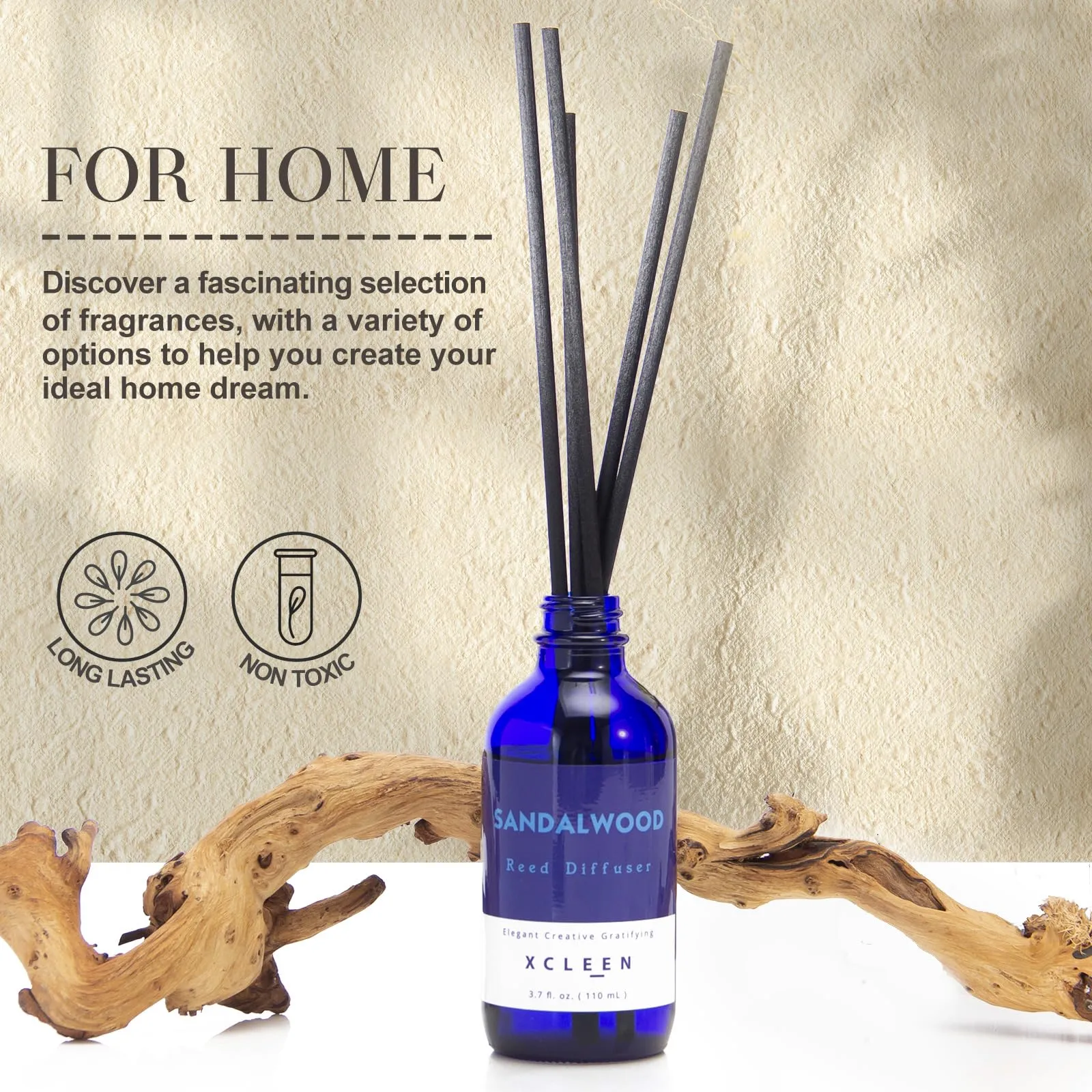 Reed Diffuser Set for Home| 3.7 Oz(110ml) Hawaiian Holiday Fragrance Diffuser | with Mangoes, Pineapples, Peaches & Melons Scented Oil Sticks Diffuser, Air Fresheners for Home, Bathroom