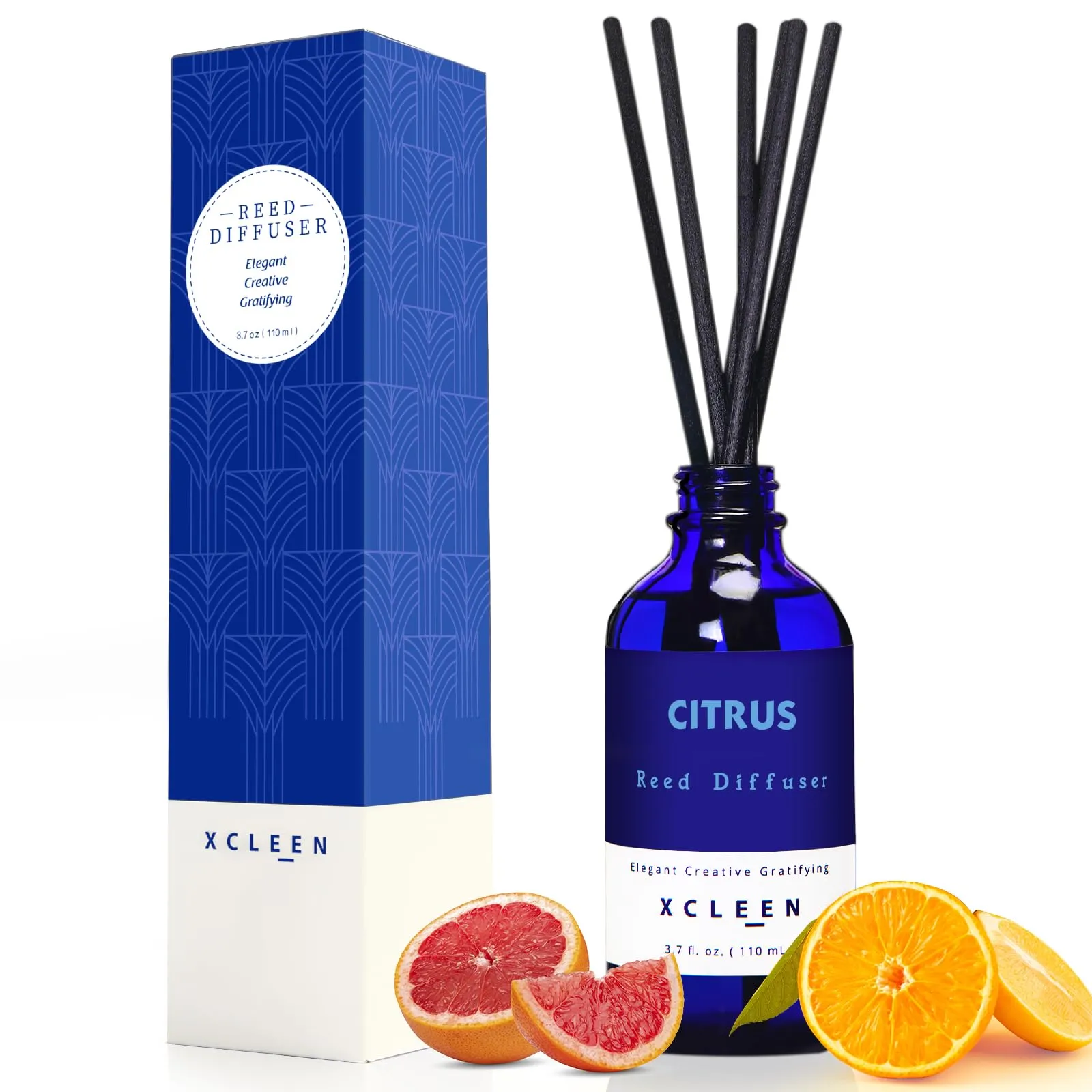 Reed Diffuser Set for Home| 3.7 Oz(110ml) Hawaiian Holiday Fragrance Diffuser | with Mangoes, Pineapples, Peaches & Melons Scented Oil Sticks Diffuser, Air Fresheners for Home, Bathroom