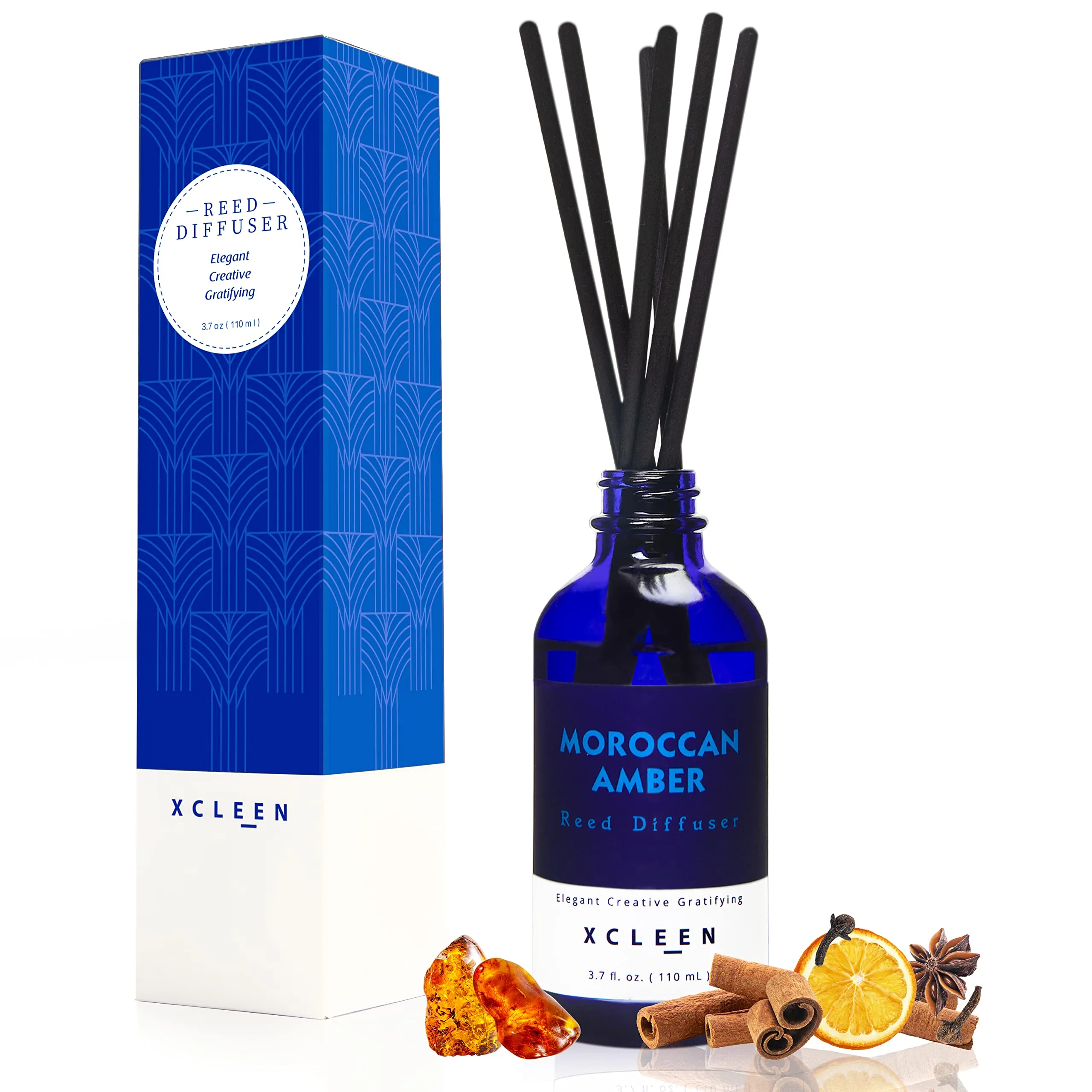 Reed Diffuser Set for Home| 3.7 Oz(110ml) Hawaiian Holiday Fragrance Diffuser | with Mangoes, Pineapples, Peaches & Melons Scented Oil Sticks Diffuser, Air Fresheners for Home, Bathroom