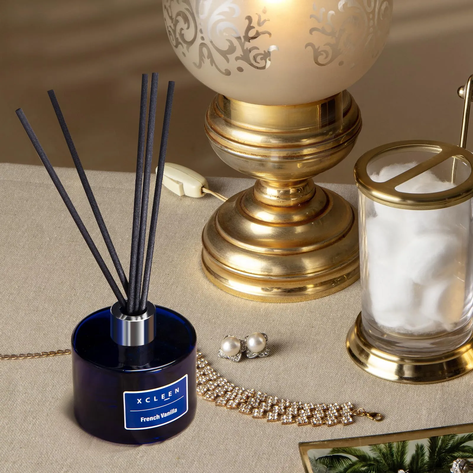 Reed Diffuser Set for Home| 3.7 Oz(110ml) Hawaiian Holiday Fragrance Diffuser | with Mangoes, Pineapples, Peaches & Melons Scented Oil Sticks Diffuser, Air Fresheners for Home, Bathroom