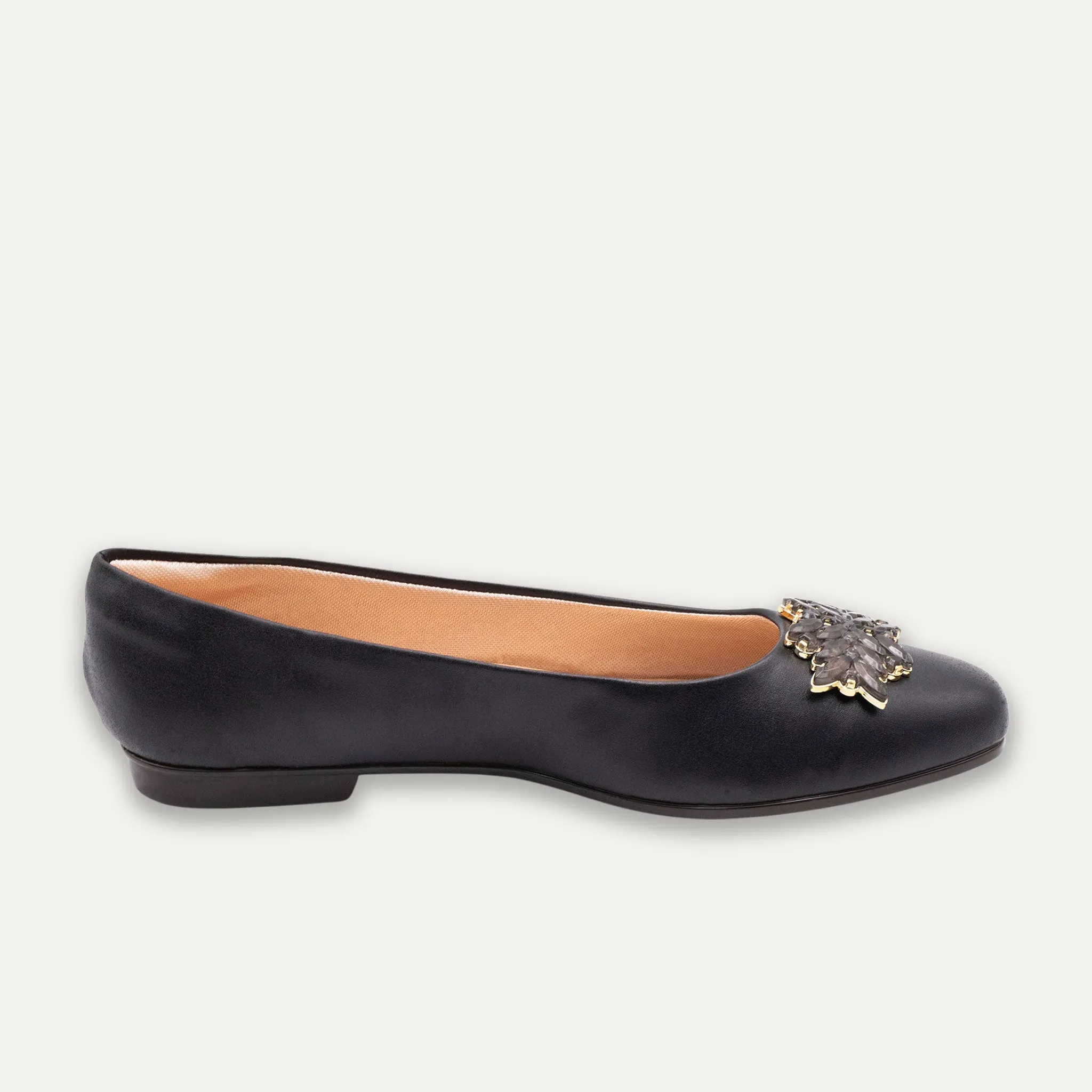 Reina Black Ballet Flats