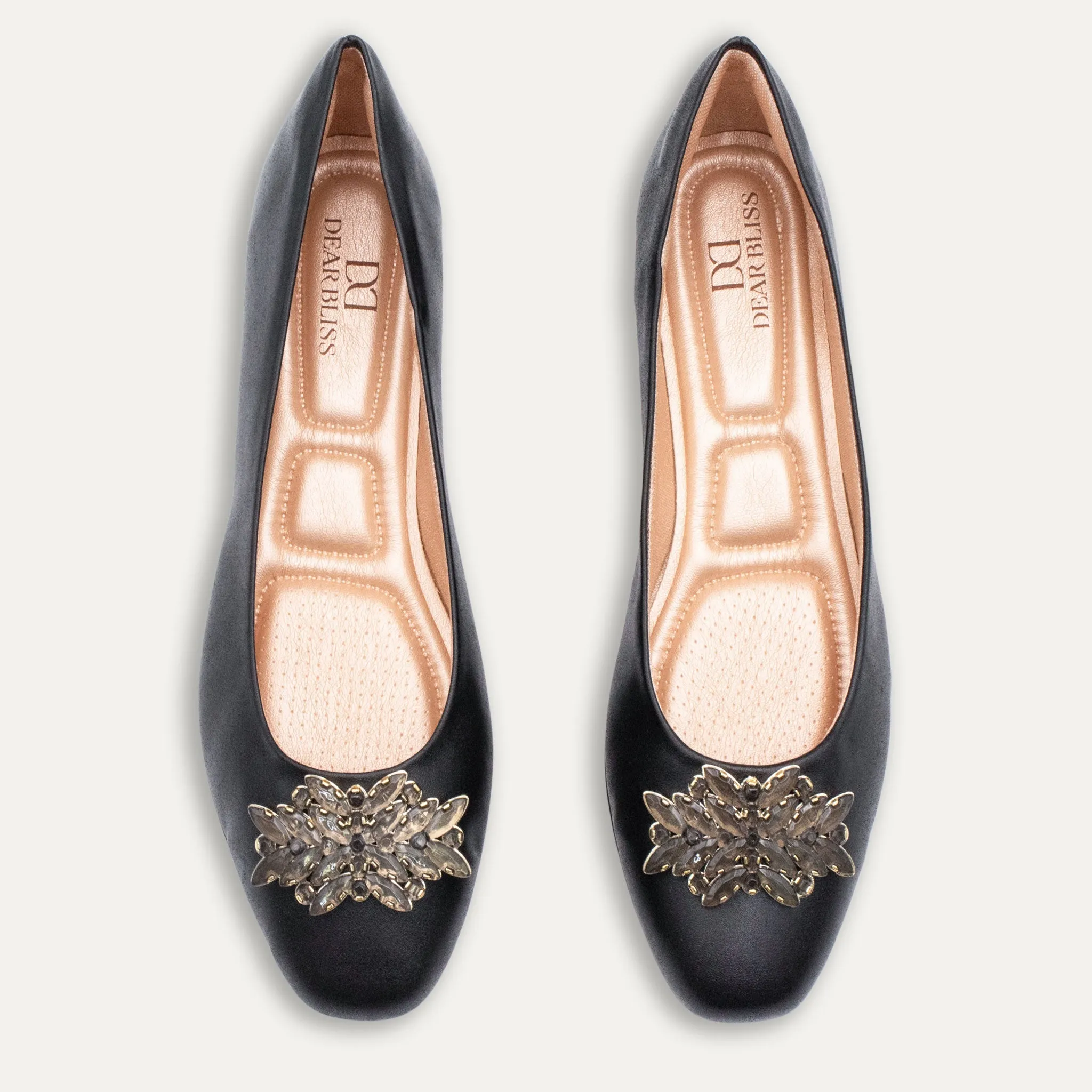 Reina Black Ballet Flats