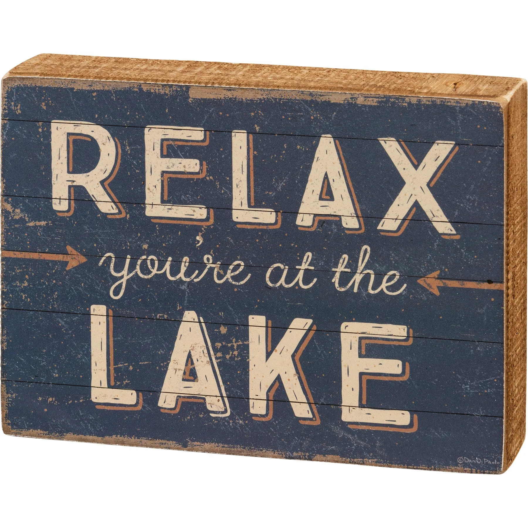 Relax You're at the Lake Box Sign
