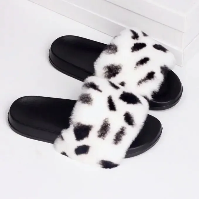 Ria Faux Fur Indoor & Outdoor Sliders